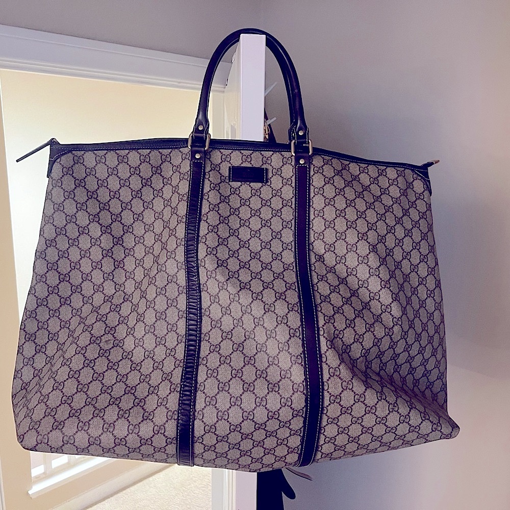 Gucci Brown Monogram Travel Bag